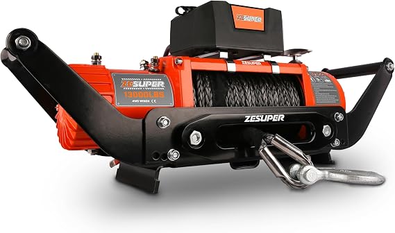 ZESUPER 12V 13000lbs Electric Winch with Winch Mount Cradle