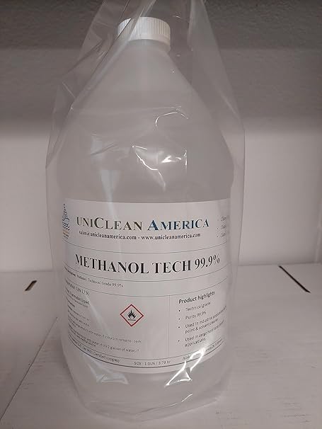 Methanol I HIigh Purity Tech Grade Methyl Alcohol 99.9% - MADE in USA (2 GALLONS)
