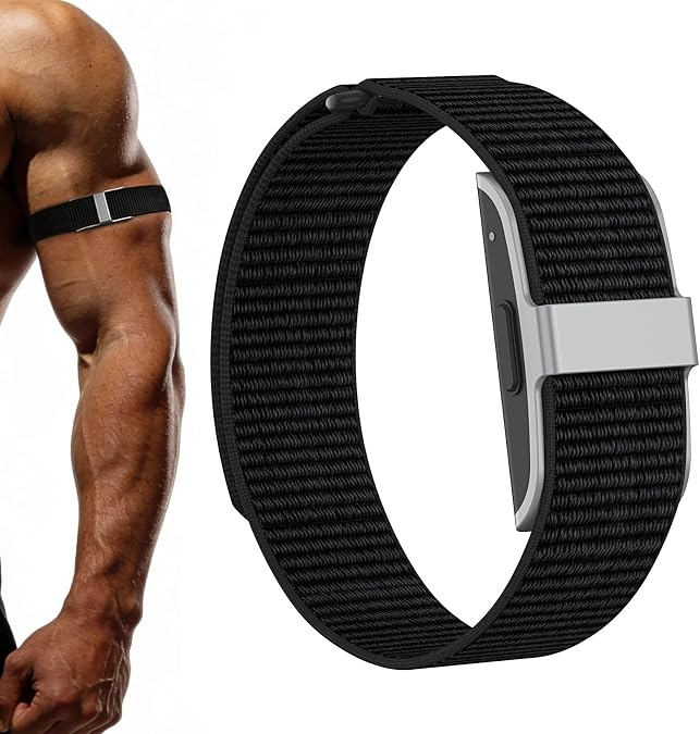 Nylon Bicep Armband Compatible with Hume Health Band, Adjustable Breathable Upper Arm Band for Men and Women