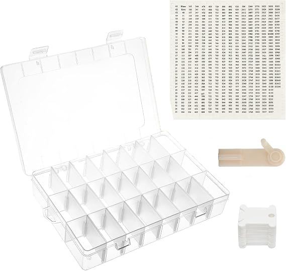 Embroidery Thread Organiser Set, 1 Removable 24 Compartments