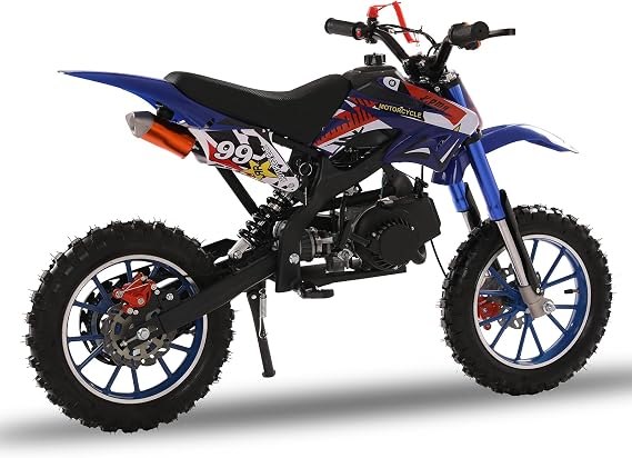 49cc Kids Dirt Bike Mini Bike for Kids Adults 40 Mph Max Speed 40 MPH for Off-Road Conditions, Blue