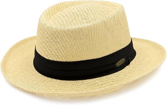 Panama Jack Mens Straw Safari Sun Hat