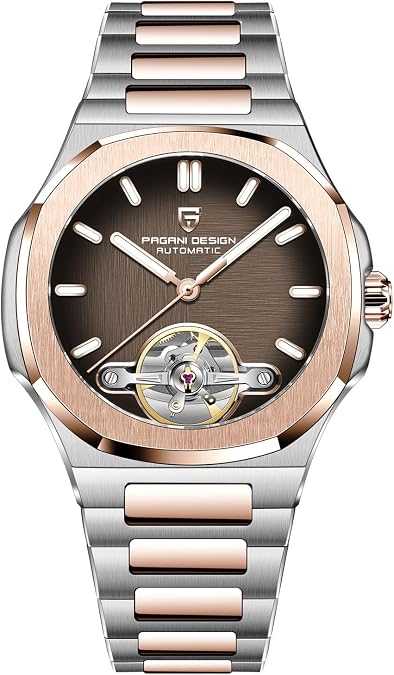 Pagani Design Men's Watches YS025 42mm Automatic Stainless Steel Mechanical Wrist Watch for Men, 100M Waterproof,Sapphire Dial Glass,Screw-in Crown