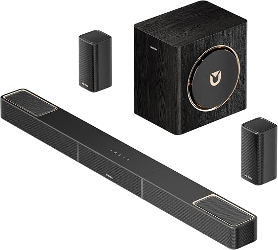 ULTIMEA Skywave X40 5.1.2ch Sound Bar for Smart TV w/Dolby Atmos, Wireless Surround Sound System for TV, 530W Soundbar with Wireless Subwoofer, GaN Amplifier, 4K HDR Pass-Through, HDMI eARC