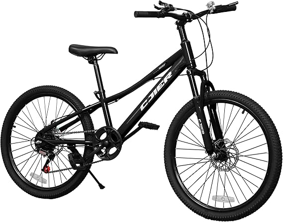DEYGIA 20/24 Inch Kids Mountain Bike, 7 Speeds, Bike for Kids 6-14, Boys & Girls Bike with Suspension Fork, Dual-Disc Brake, Anti-Slip Tires, Multi Color