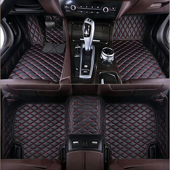Car Floor Mats for Seat Leon KL 4 ST FR MK4 2020-2023 2024,Full Coverage Pads Front Rear Row Carpet Protection Set Liners Custom Liners Interior Accessories,C
