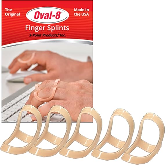 3-Point Products Oval-8 Finger Splints, Support and Protection for Arthritis, Trigger Finger or Thumb, and Other Finger Conditions, Pack of 5, Size 11. Available in Beige | Support and Protection for Arthritis, Trigger Finger or Thumb, and Other Finger Conditions