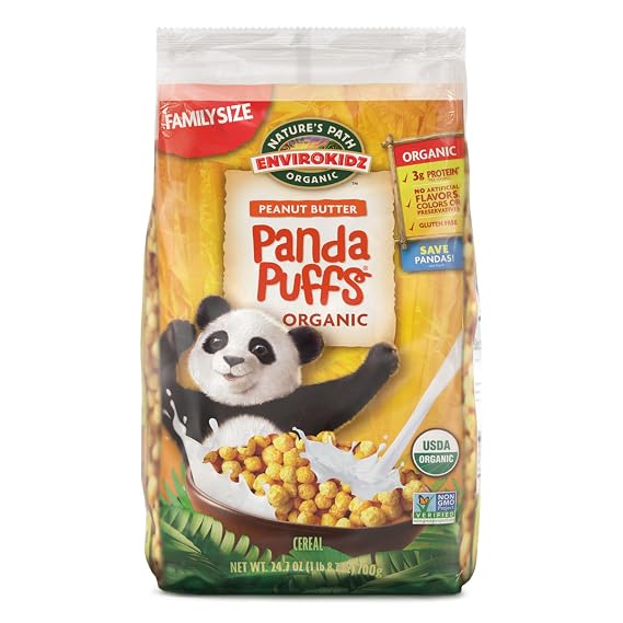 EnviroKidz Organic Panda Puffs Cereal, 24.7 oz (Pack of 1)