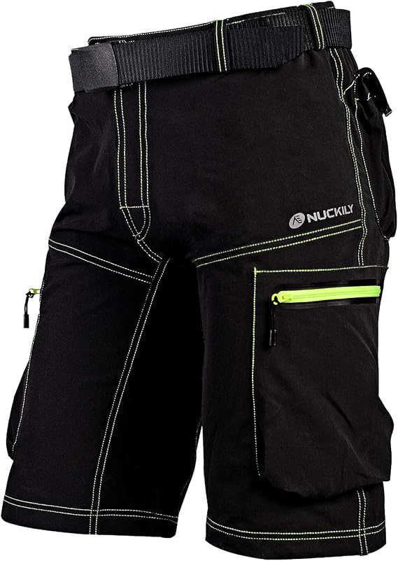 Men's Mountain Bike Cycling Shorts Baggy MTB Shorts Water Ressistant Ourdoor Cargo Bicycle Shorts with Zipper Pockets