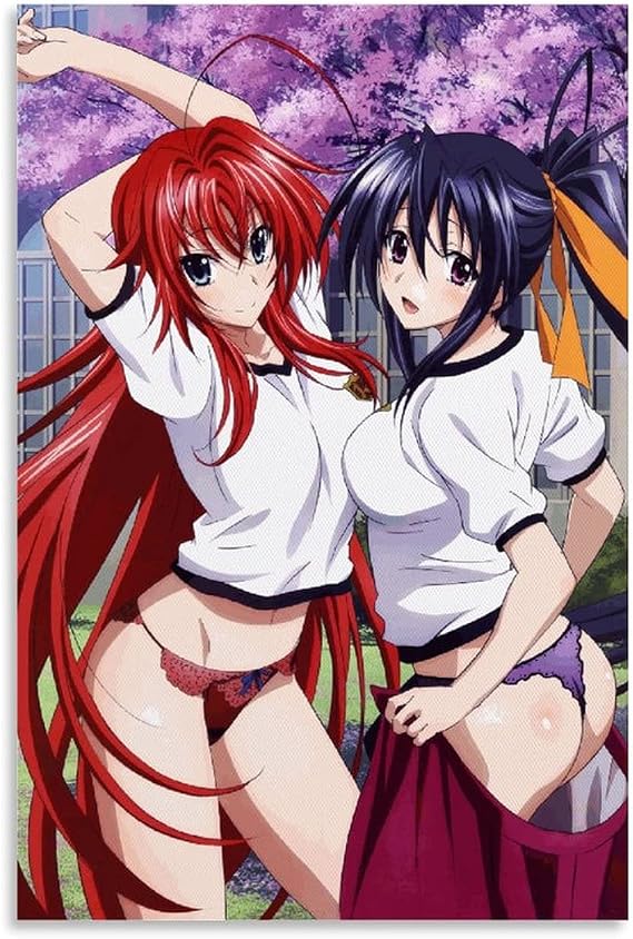 Hellove Anime Posters Highschool Dxd Posters Canvas Art Poster And Wall Art Picture Print Modern Family Bedroom Decor Posters 16x24inch(40x60cm)