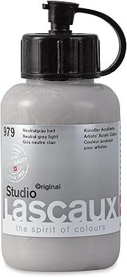 Lascaux Studio Acrylics - Neutral Gray Light, 85 ml bottle