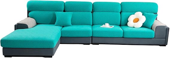 Sofa Covers Couch Covers Universal Couch Cushion Covers Sofa Seat Cushion Cover Slipcovers for Sectional Sofa (Emerald,Large 3-Seater)