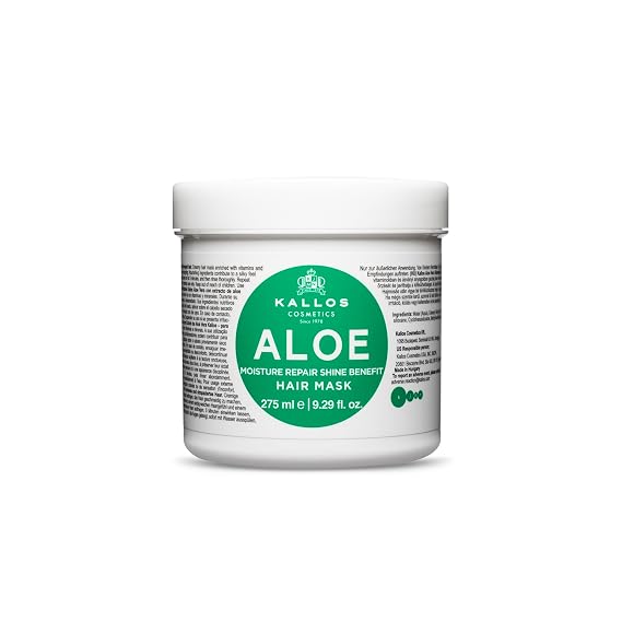 Kallos KJMN Aloe Moisture Repair Shine Hair Mask with Aloe Vera Extract & Vitamins 275 ml - 9,29 Fl Oz