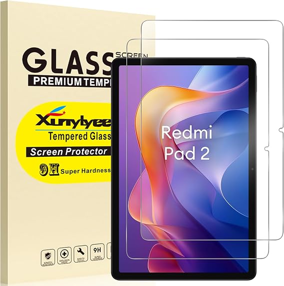 2 Pack Screen Protector for Xiaomi Redmi Pad 2 11 Inch Android 15 Tablet Tempered Glass Film Easy Installation Bubble Free [249.8 * 161mm/ 9.83 * 6.34 inch]
