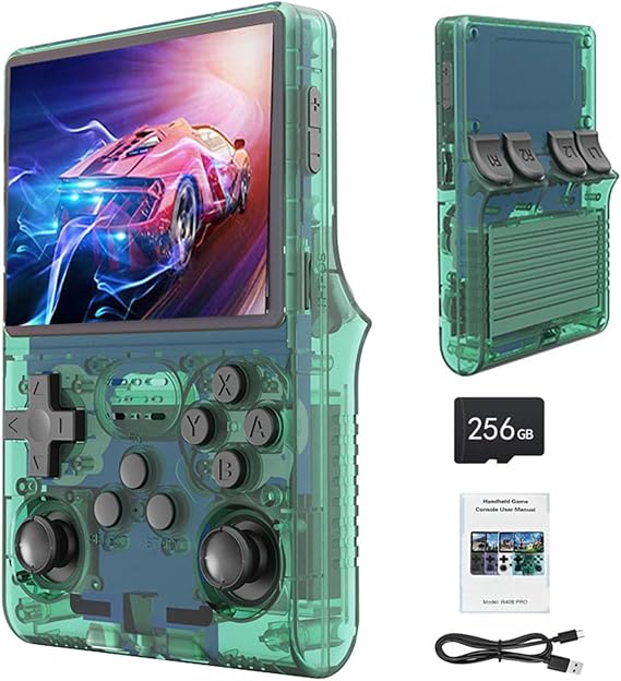 VEGAMED 28000 Retro Games Handheld Game Console, 3.5 inch Mini HD IPS Screen Retro Console, 3800mAh Large Capacity, Built-in 256G Card, Support HDMI and TV Output