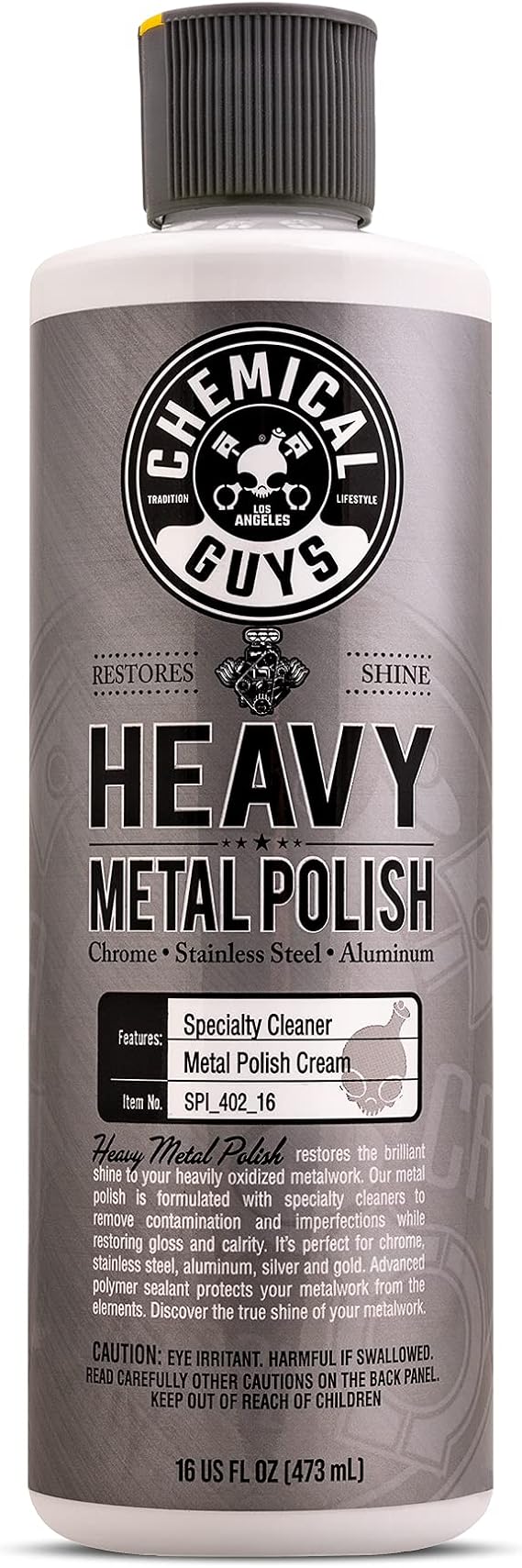 Chemical Guys, Heavy Metal Polish for Chrome, Aluminum & Stainless, 16 oz