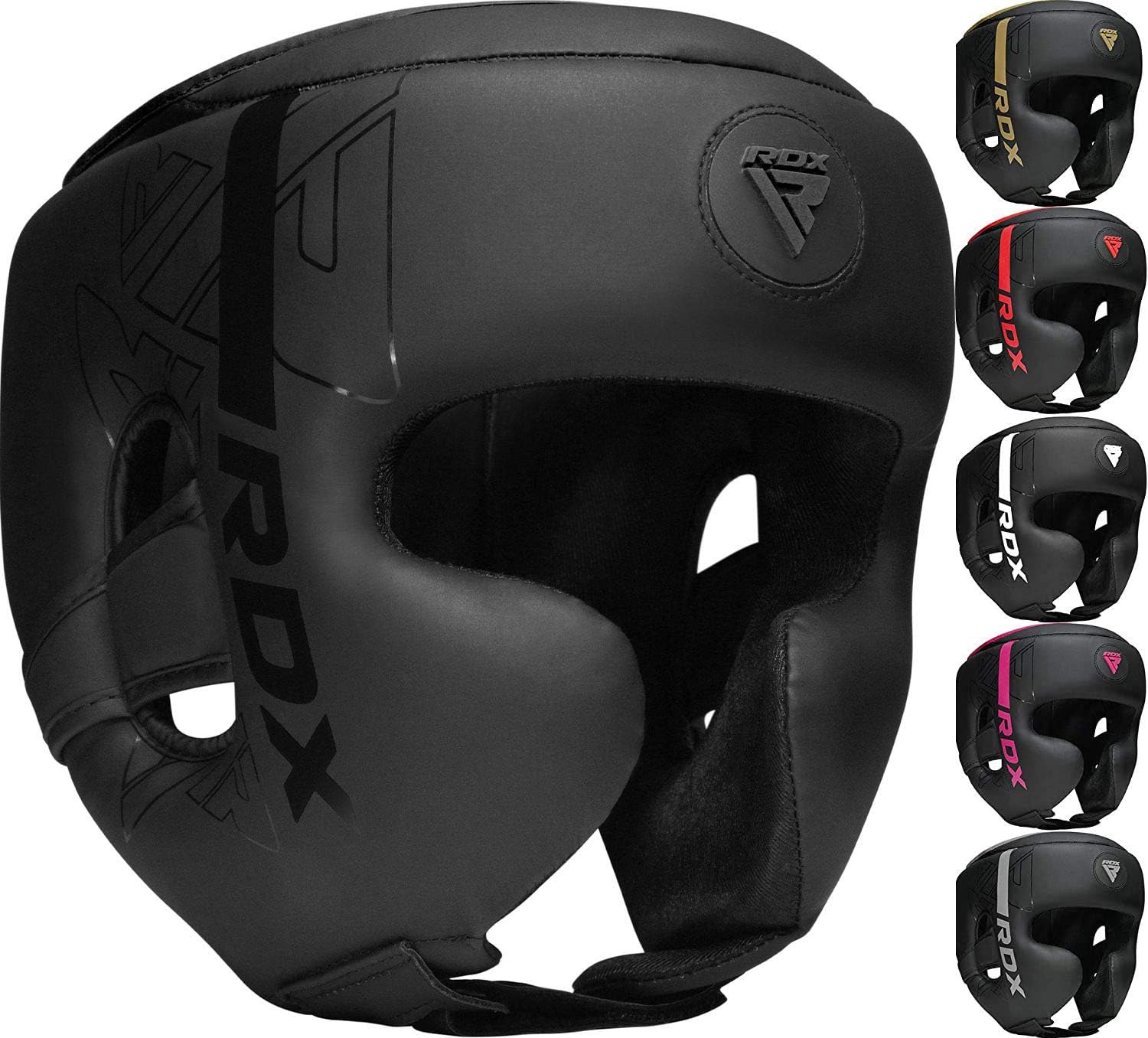 RDX Headguard for Boxing, MMA Training, Adjustable Padded KARA Head Guard for Cheeks Forehead and Ear Protection, Adult &amp; Kids Headgear Muay Thai Kickboxing Sparring Martial Arts Taekwondo Helmet