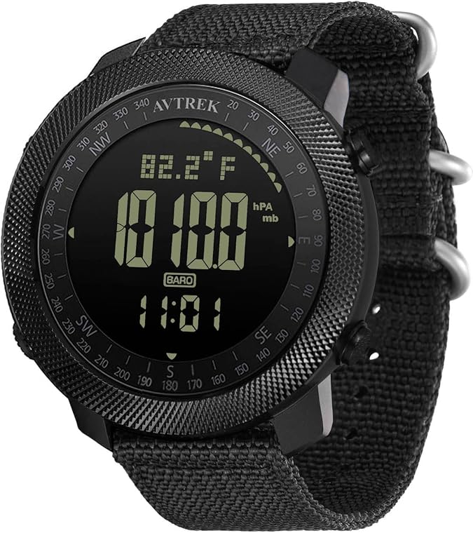 AVTREK Military Army Watch Altimeter Barometer Compass 50m Waterproof-2106 | Men's Digital Wristwatch with Backlight/Pedometer Calorie and Mileage Tracking,Outdoor Fitness Tracker
