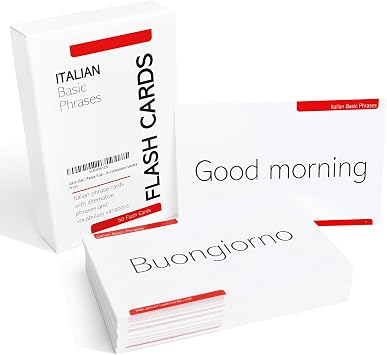 Pats Flash Cards 50 Italian Basic Phrases Flash Cards with Conversation Variations