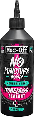Muc-Off No Puncture Hassle Tubeless Sealant, 1 Liter - Advanced Bicycle Tyre Sealant with UV Tracer Dye That Seals Tears and Holes Up to 6mm