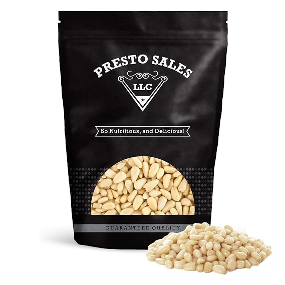 Presto Sales Pine Nuts, 32 oz. | Large, Raw, Sweet, Nutritious, Superfood, Increases your energy levels, keeps your skin healthy and young in appearance | Resealable 2 lbs. bag by Presto Sales LLC