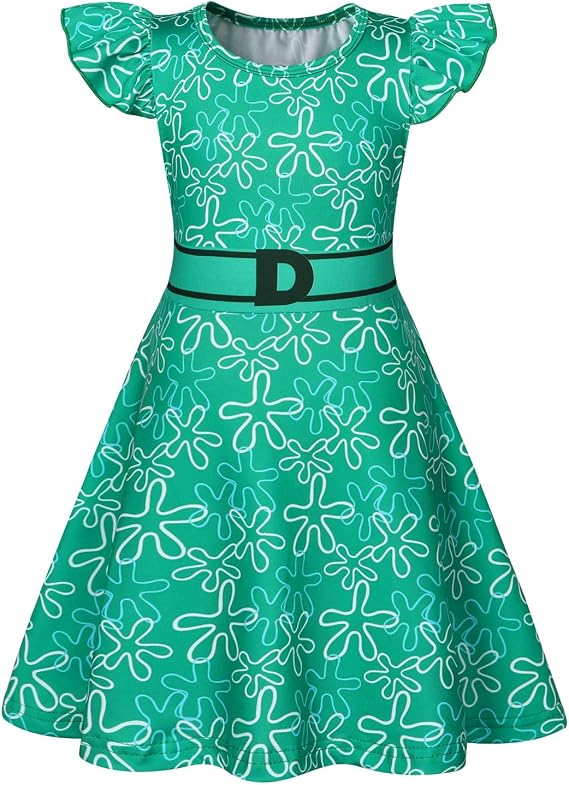 Jurebecia Girls Princess Nightgowns Flutter Short Sleeves Nightdress Pajamas for Toddler Kids Slpeewear Night Dress