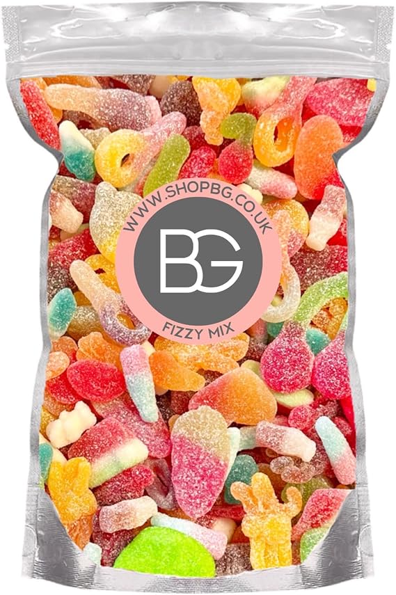 BG Fizzy Quality Pick &amp; Mix Sweets - Large Retro Candy Sweeties 800g Pouch Sour Chewy Pick n Mix