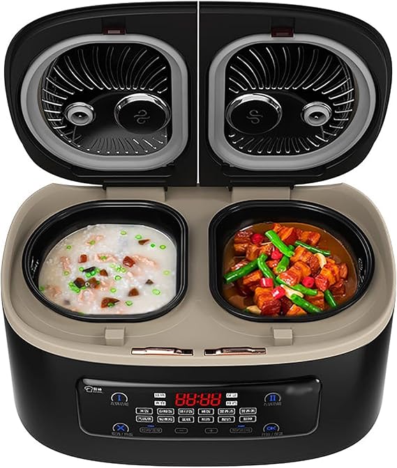 Rice Cooker 1.6 gal 5 L Home Double Inner Integrated Multifunctional Rice Cooker, 24 Hour Reservation and Insulation, Service for 1 to 8 People