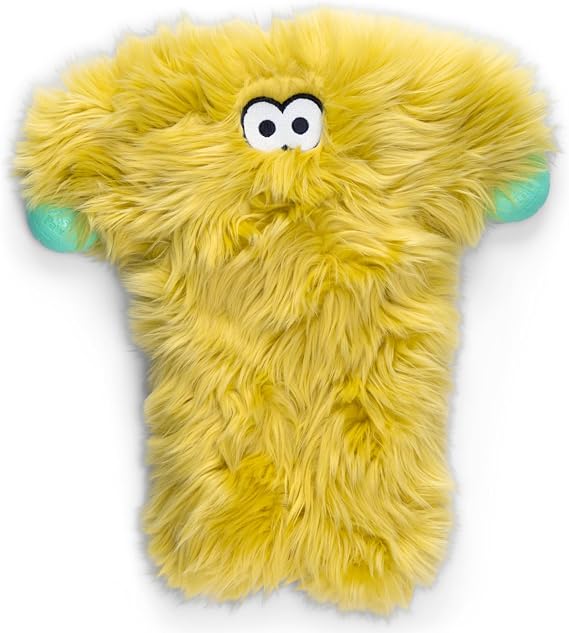 WEST PAW Rowdies Bjorn Durable Plush Dog Toy with Reinforced Seams Chew Resistant Design and Interactive Squeaker for Playtime Indoors or Outdoors Bundle for Dogs Who Deserve the Best - Citrus
