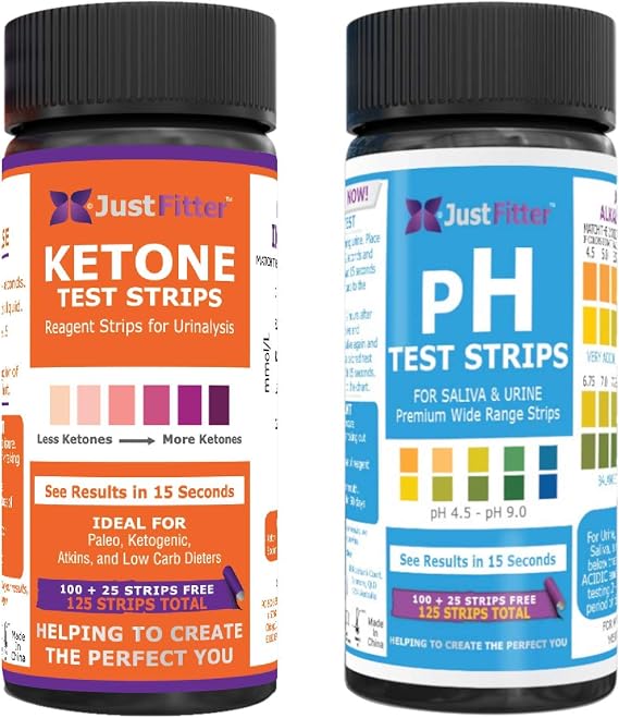 Ketone and pH Test Strips. Get to Keto Faster and Safer by Pairing Up Your Low Carb Ketogenic or HCG Diet with a Balanced pH. Accurately Measure Your Fat Burning Ketosis and Alkaline or Acid Levels.