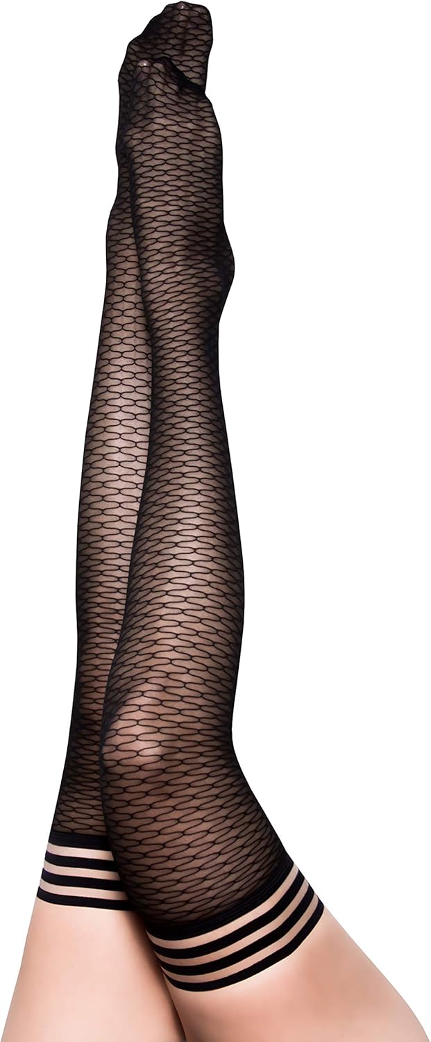 Kixies Thigh Highs | Thigh High Womens Stockings with No Slip Grip Stay Ups Thigh Bands | Womens Thigh High Stockings