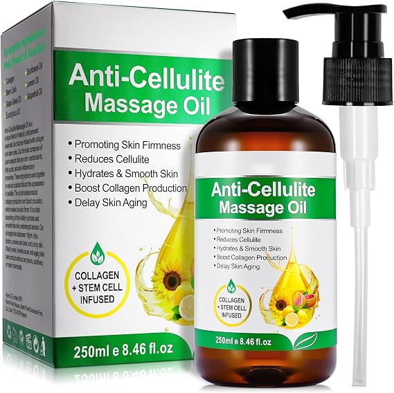 Firming Body Massage Oil - Naturals Anti Cellulite Massage Oil 8.46 fl.oz | for Skin Tightening, Massage Oil for Massage Aromatherapy Assists with Firming, Moisturizes Skin