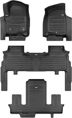 TuxMat - for Chevrolet Tahoe 7-Seater 2021-2026 Models - Custom Car Mats - Maximum Coverage, All Weather, Laser Measured - This Full Set Includes 1st, 2nd and 3rd Rows