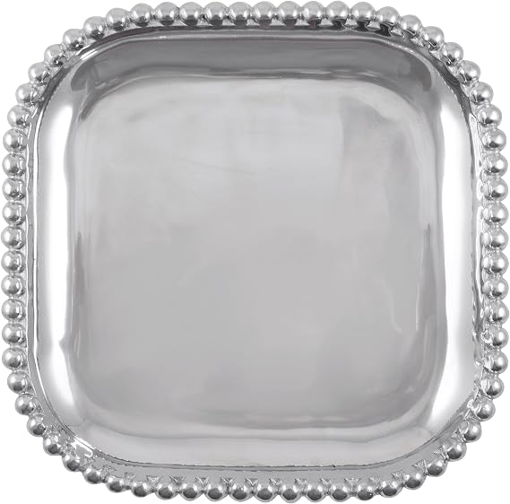 Mariposa Pearled Small Square Platter
