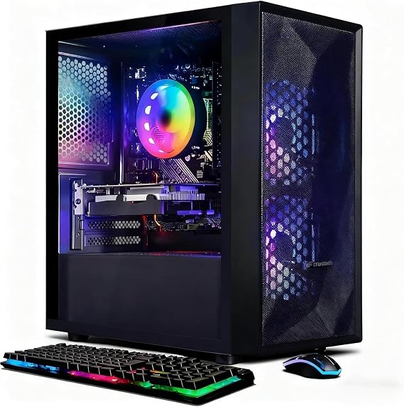 STGAubron Gaming PC Desktop,Core I5,RX 550,16G RAM,512G SSD