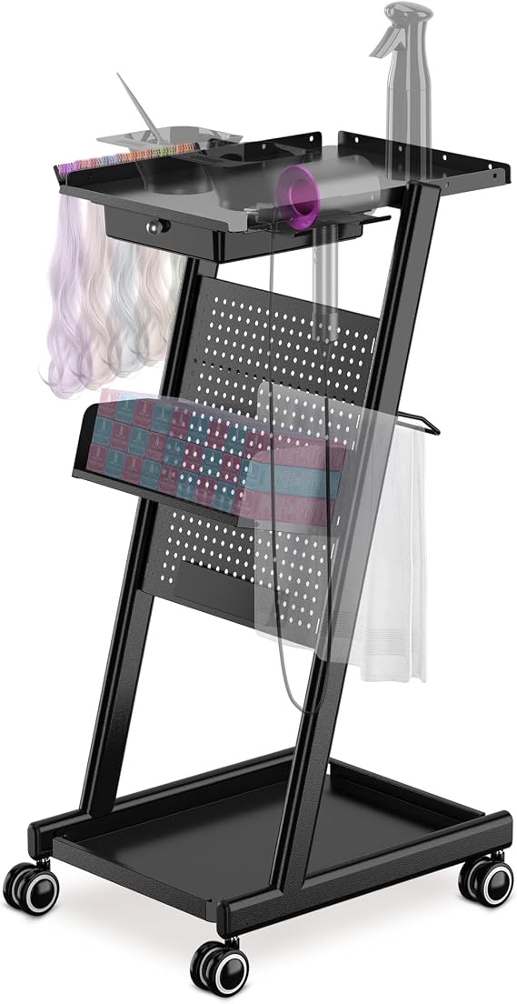 Salon Trolley Salon Cart on Wheels Rolling Salon Tray | Rolling, Tray
