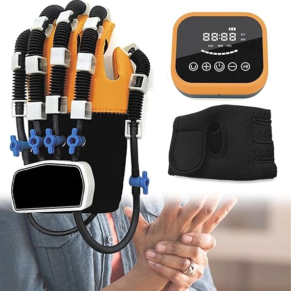 Disability Aids Rehabilitation Equipment Protector Exoskeleton Manual Training for Stroke People Finger Wrist Training,Left-M