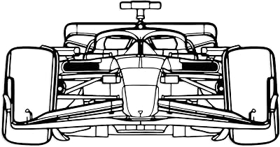 Xedatric F1 Race Car Metal Wall Art Formula 1 Silhouette Wall Hanging Race Car Wall Decor Race Car Decorations for Garage, Teen Room, Man Cave or Bedroom 15.8 x 8.3