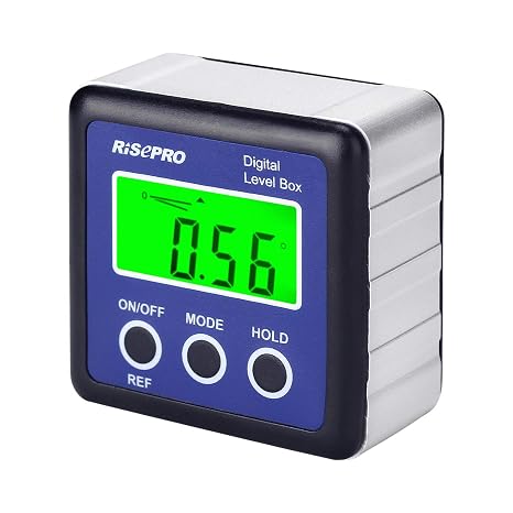 Digital Level Box Angle Gauge Protractor Inclinometer Bevel Box with Data Hold, Magnet Base & LCD Backlight, Calculating for Carpentry, Building, Masonry, Automobile