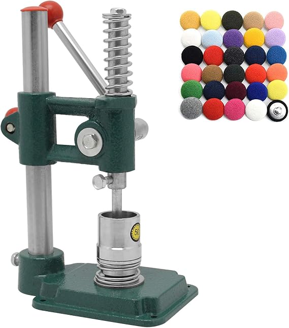 BAOSHISHAN Fabric Button Maker 25/32/38mm Fabric Covered Button Badge Making Machine Bonus 300Pcs Button Mold