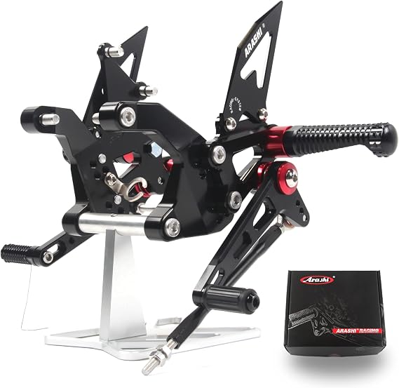 Arashi Version 2.0 Rearsets for Kawasaki Z900 ZR900 2017 2018 2019 Motorcycle Accessories Parts Adjustable Footrests Foot Peg Rear Sets Z ZR 900 Black