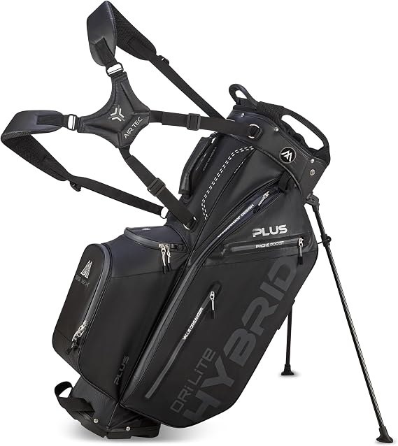 Big Max Dri Lite Hybrid Plus 14 Way Divider Golf Stand Bag, Waterproof, Lightweight, Dual Strap, Fits Push Carts