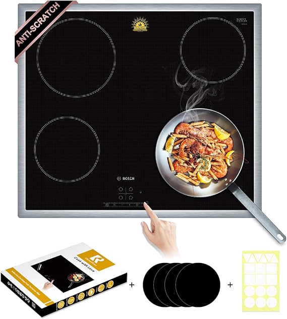 Extra - Large Translucent Induction Cooktop Protector Cover Mat 20.4" x 30.7 "(Magnetic) | 230C (450F) Heat-Resistant | Range Covers for Electric Stove | Multi-Use Silicone Mat (TSMGTS8)