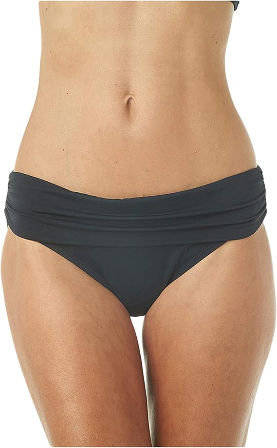 Jantzen Solids Fold-Over Hipster Black 14