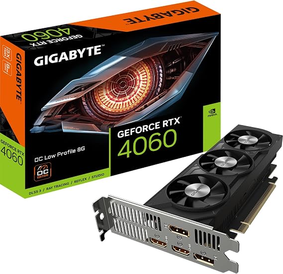 Gigabyte NVIDIA GeForce RTX 4060 AERO OC Graphics Card - 8GB GDDR6, 128-bit, PCI-E 4.0, 2550MHz Core Clock, 2x DP 1.4, 2x HDMI 2.1a, NVIDIA DLSS 3 - GV-N4060AERO OC-8GD