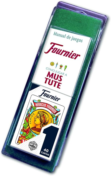Fournier- No. 1 40 Cards Set of Spanish Deck and Mat with Mus and Tute Regulation, Multicoloured (F36790), Assorted Colour/Model
