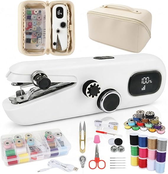 Philorn Mini Handheld Sewing Machine, Quick Portable Sewing Machine