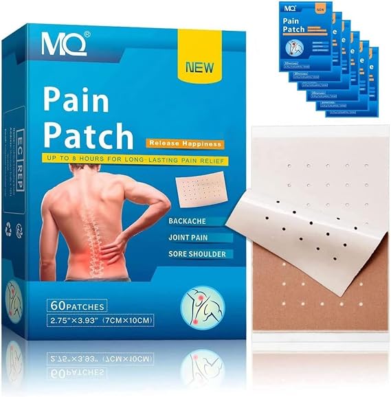 MQ Back Pain Patch, 60 Count Herbal Heat Patches for Back, Pain Patch for Shoulder Knee Neck Waist