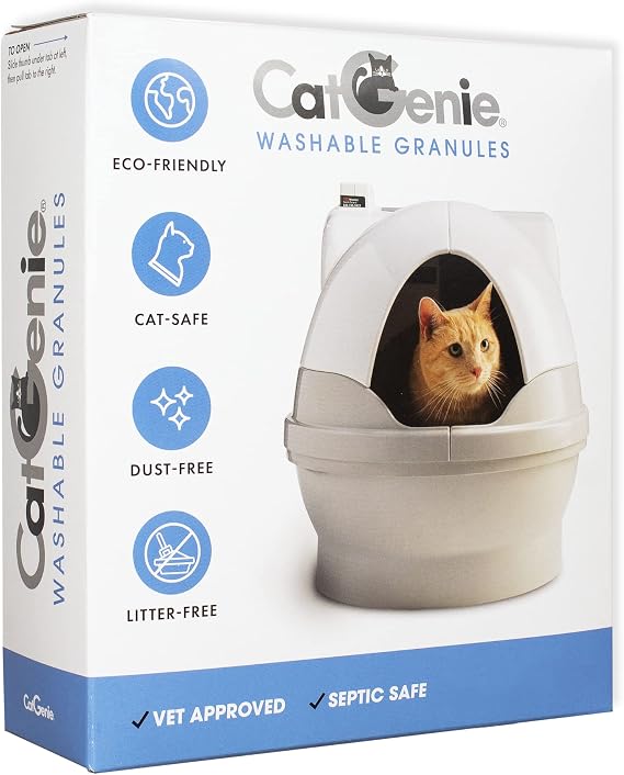CatGenie Washable Granules, Reusable Cat Litter Alternative for Self Cleaning Cat Litter Box, No Scooping or Litter Replacement, Low Dust, Compatible with CatGenie A.I. & 120