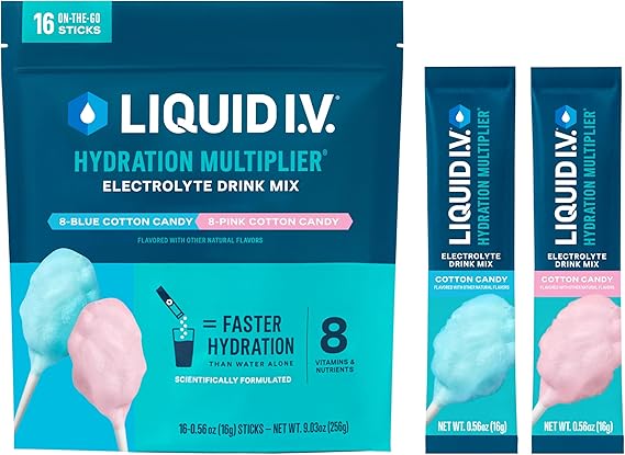 Liquid I.V. Hydration Electrolytes, Cotton Candy, 16 Count